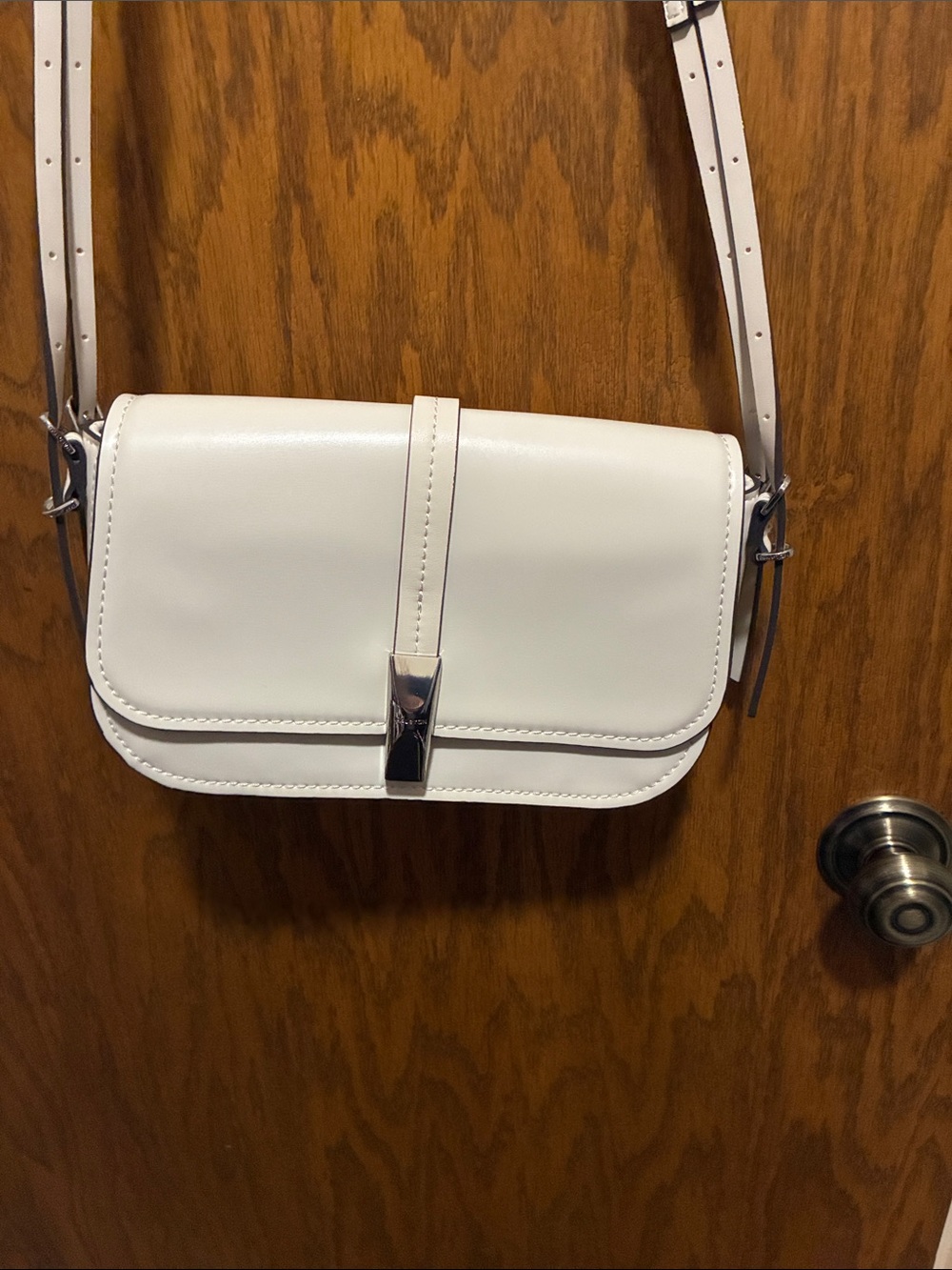 Halston Heritage White Crossbody with Silver-Tone Clasp